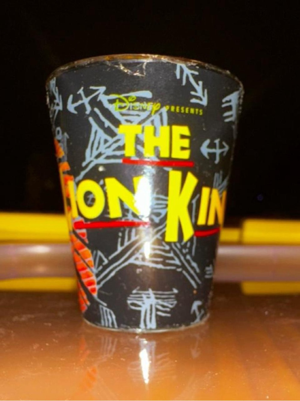 Disney The Lion King Black Party Shot Cup with Yellow and Red Accents